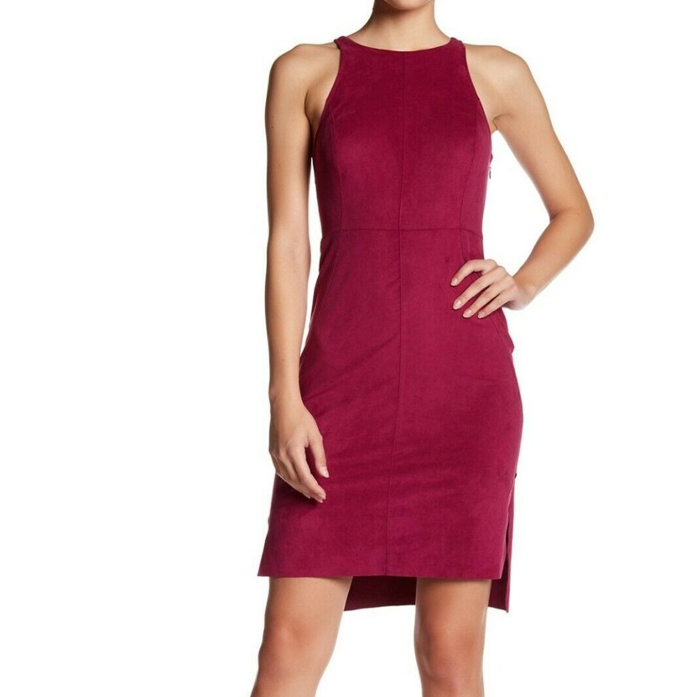 Halston Heritage Halston Faux Suede Dress Size 2